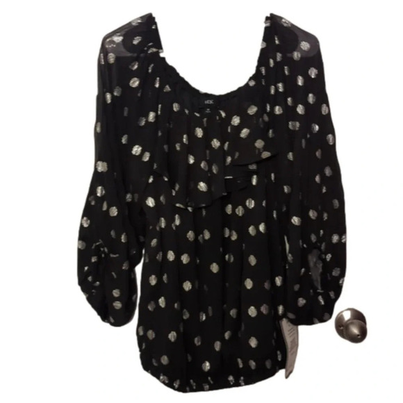 Msk women's printed off shoulder ruffle top - Picture 1 of 8